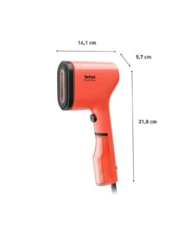 Tefal Pure Pop Clothes Steamer - Coral -Appliance Pro VIQFP SQ7 0000000054 CORAL SLd5