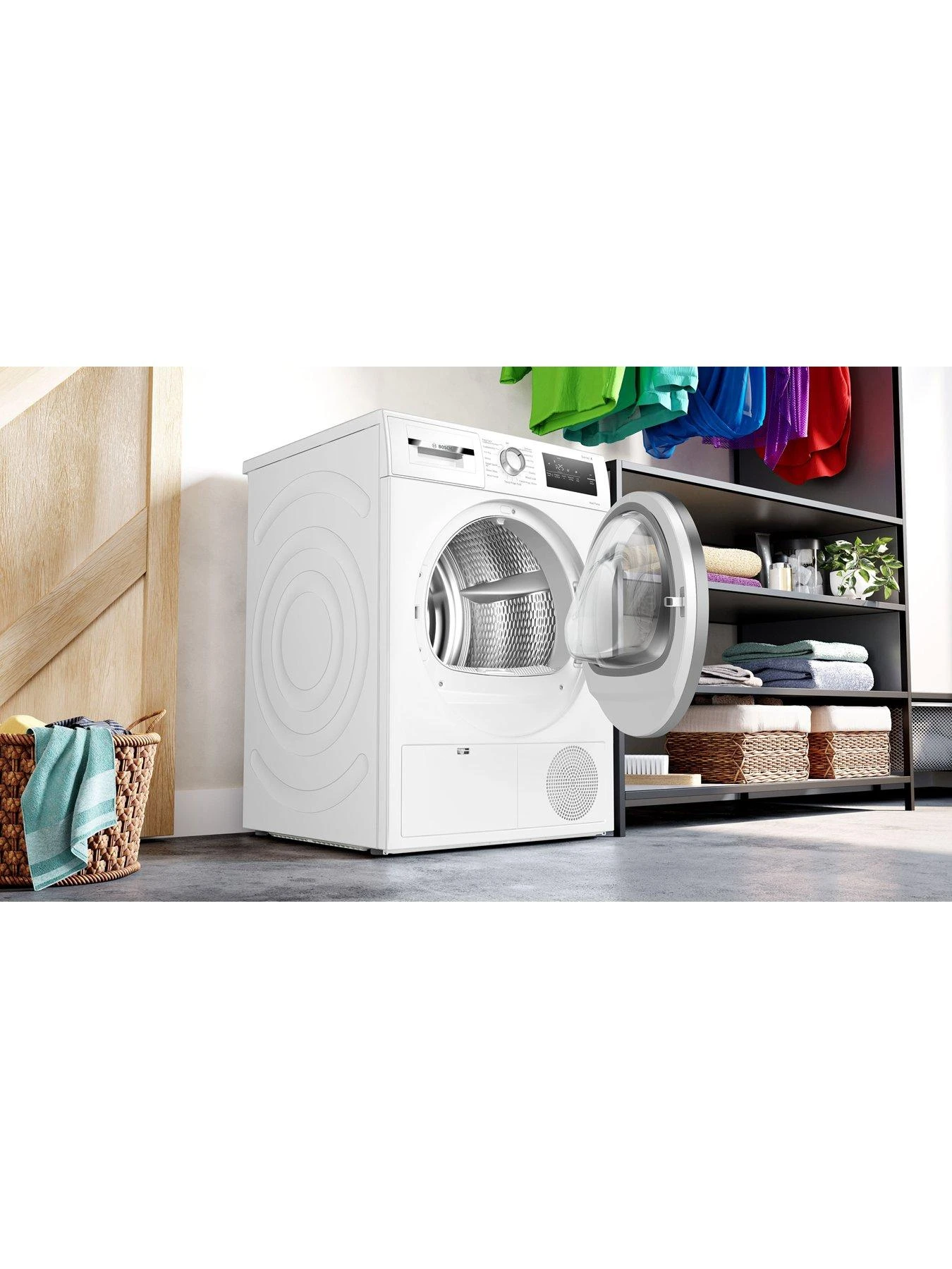 Bosch WTH85223GB Capacity 8kg, Heat Pump, Freestanding Tumble Dryers - White 4 Bosch WTH85223GB Capacity 8kg, Heat Pump, Freestanding Tumble Dryers - White - Image 2