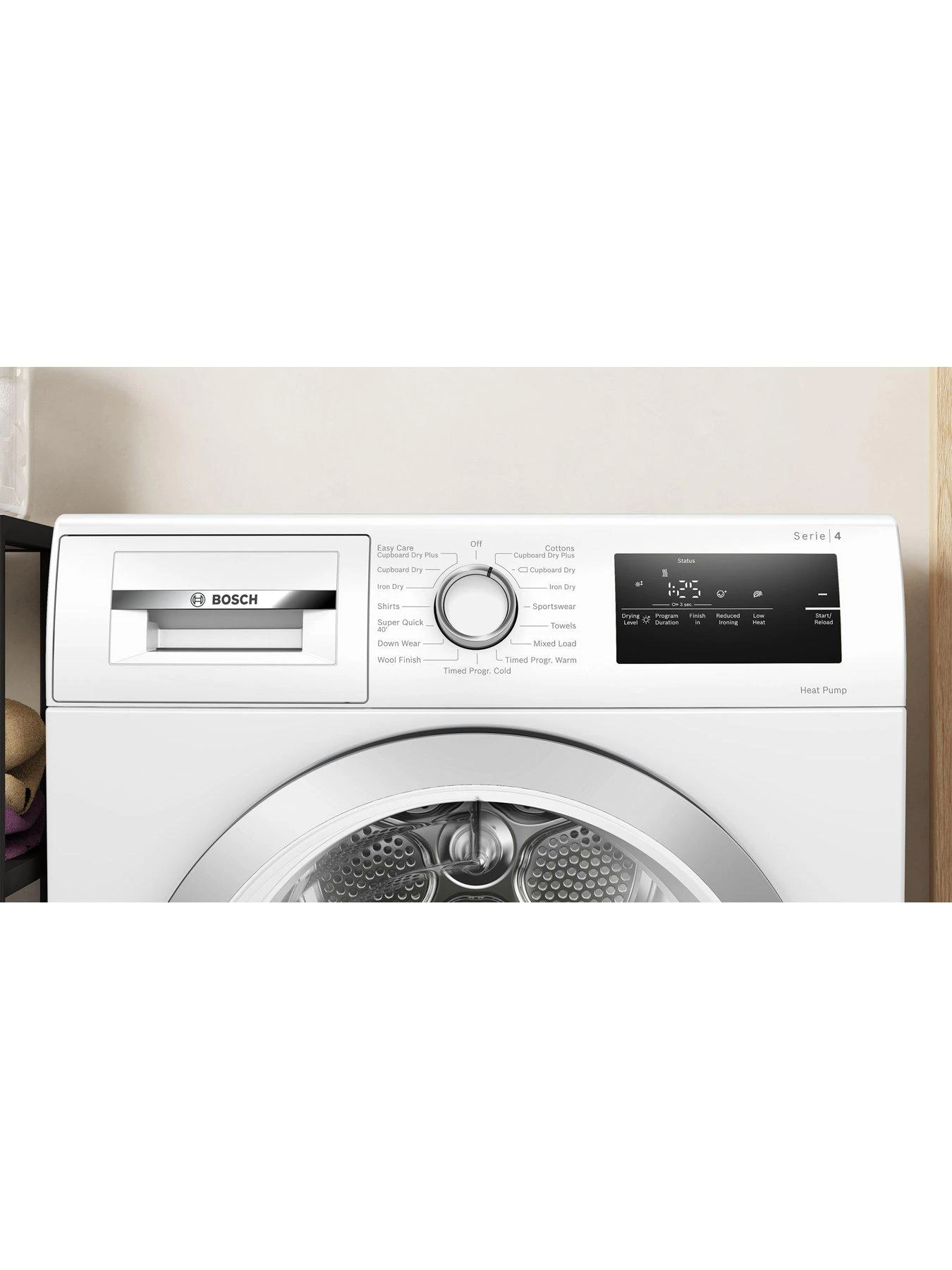Bosch WTH85223GB Capacity 8kg, Heat Pump, Freestanding Tumble Dryers - White 5 Bosch WTH85223GB Capacity 8kg, Heat Pump, Freestanding Tumble Dryers - White - Image 3