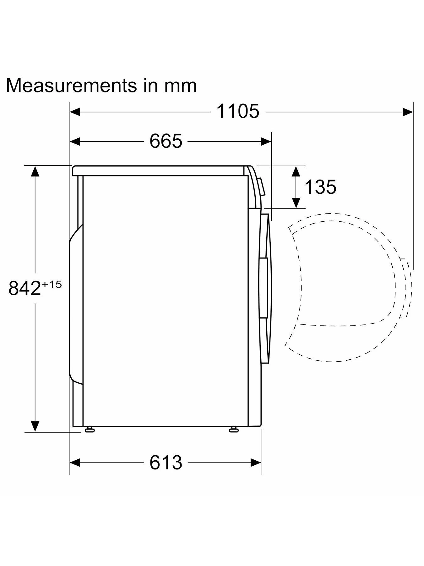 Bosch WTH85223GB Capacity 8kg, Heat Pump, Freestanding Tumble Dryers - White 8 Bosch WTH85223GB Capacity 8kg, Heat Pump, Freestanding Tumble Dryers - White - Image 6