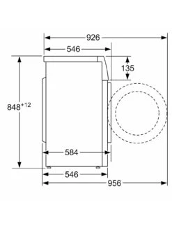Bosch WAJ28002GB 8kg Load, 1400rpm Spin Freestanding Washing Machine - White -Appliance Pro VITWK SQ7 0000000013 WHITE ICf
