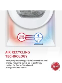 Hoover H-DRY 500 NDEH10A2TCE80 10kg Freestanding Heatpump Tumble Dryer - White With Chrome Door 15 Hoover H-DRY 500 NDEH10A2TCE80 10kg Freestanding Heatpump Tumble Dryer - White With Chrome Door -Appliance Pro VJ8XZ SQ6 0000000013 WHITE SLd4