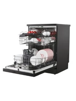 Hoover HF 3C7L0B-80 13 Place Full size Freestanding Dishwasher with WIFI - Black -Appliance Pro VJ8YH SQ4 0000000004 BLACK SLd2