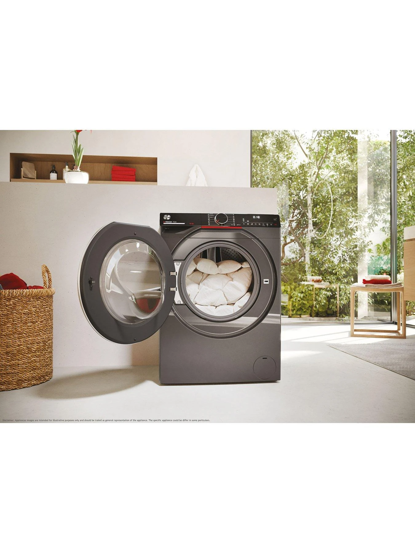 Hoover H-WASH 700 H7W 412MBCR-80 12kg Load, 1400 Spin Washing Machine, A-rated - Graphite With Chrome Door 8 Hoover H-WASH 700 H7W 412MBCR-80 12kg Load, 1400 Spin Washing Machine, A-rated - Graphite With Chrome Door - Image 6