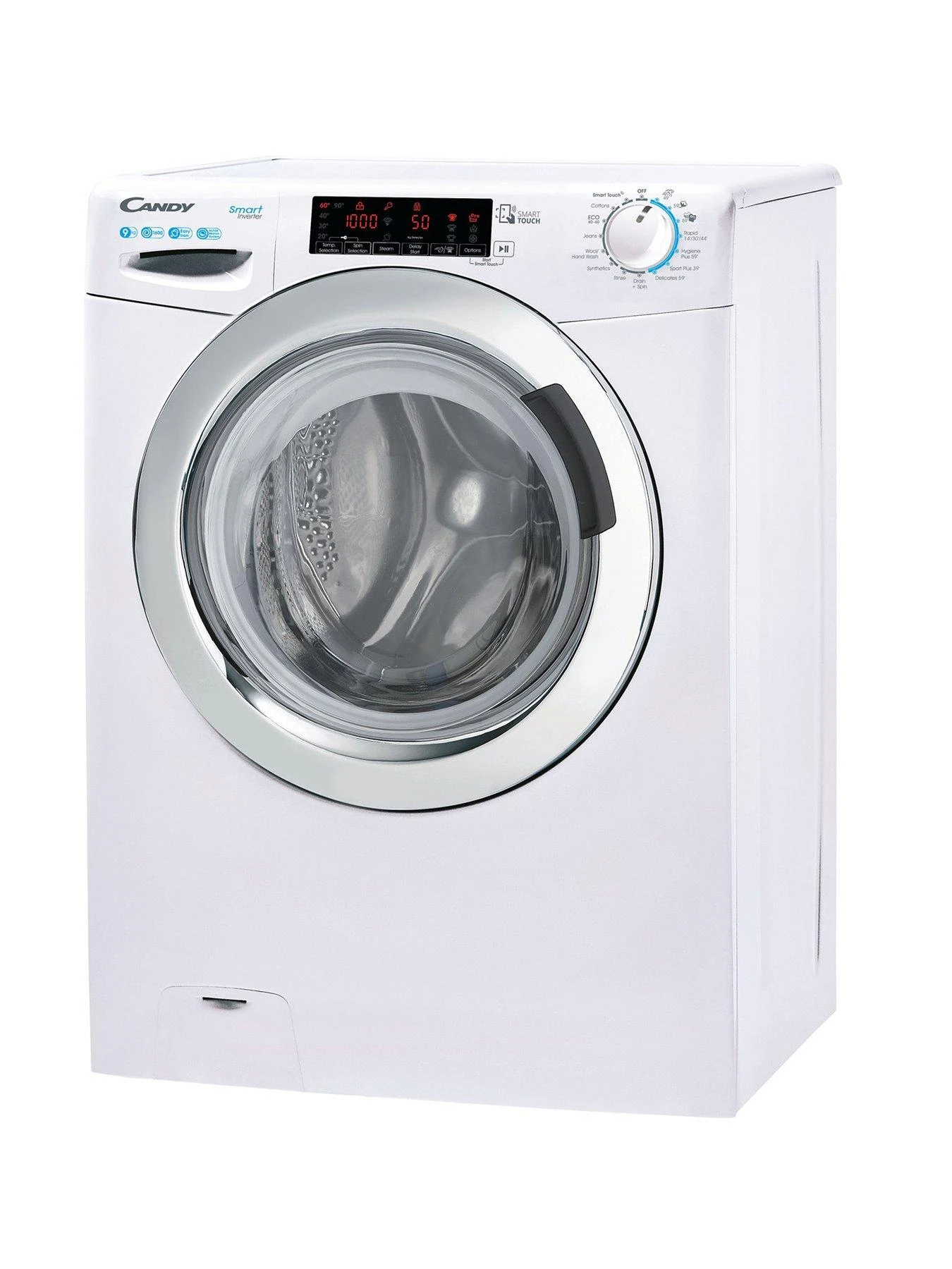 Candy Smart Pro CSS 69TWMCE/1-80 9Kg 1600 Rpm Washing Machine, A-rated - White With Chrome Door 5 Candy Smart Pro CSS 69TWMCE/1-80 9Kg 1600 Rpm Washing Machine, A-rated - White With Chrome Door - Image 3