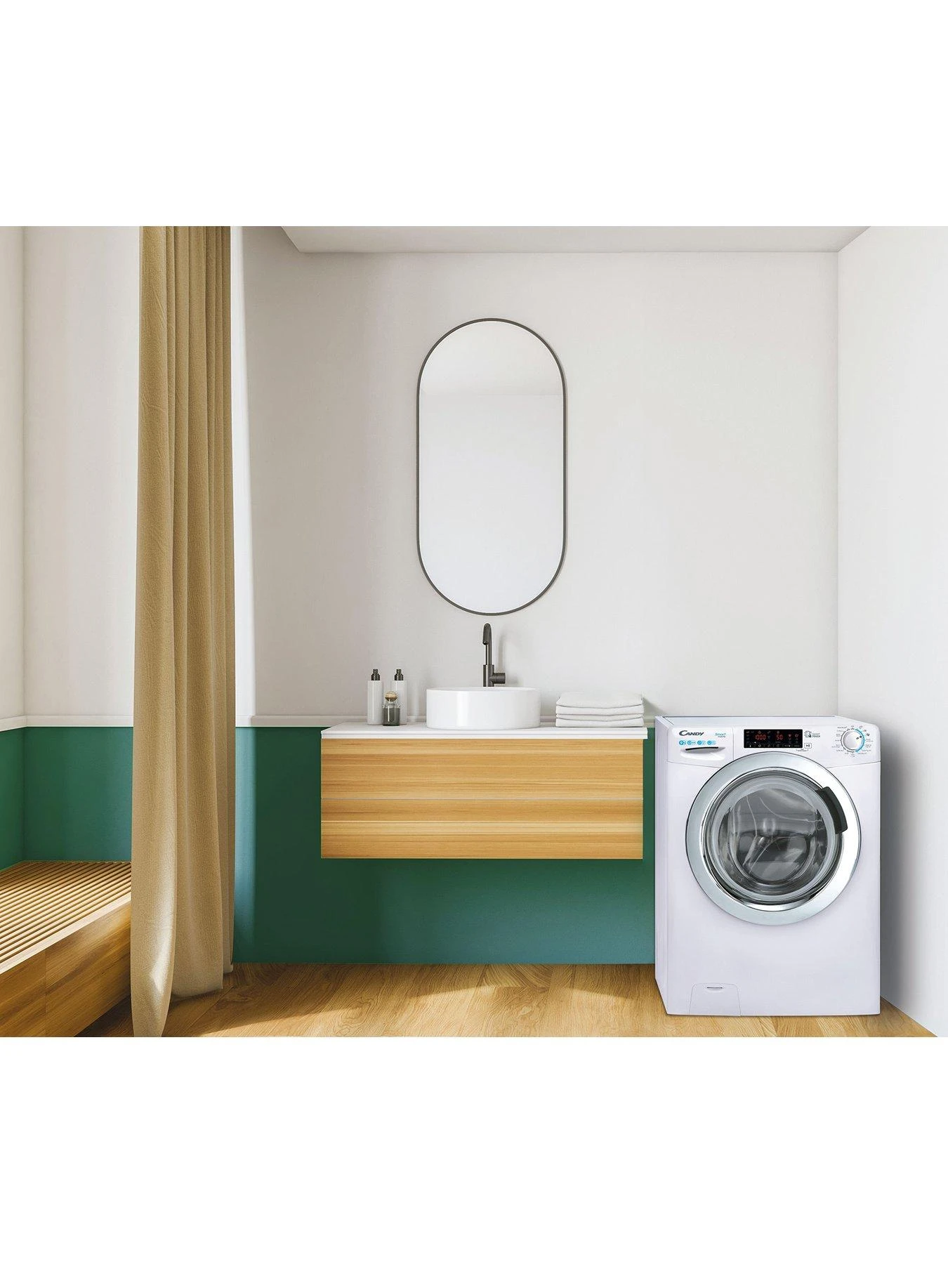 Candy Smart Pro CSS 69TWMCE/1-80 9Kg 1600 Rpm Washing Machine, A-rated - White With Chrome Door 8 Candy Smart Pro CSS 69TWMCE/1-80 9Kg 1600 Rpm Washing Machine, A-rated - White With Chrome Door - Image 6