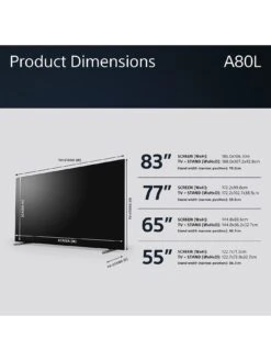 Sony XR55A80LU, 55-inch, 4K HDR, XR OLED, Google TV -Appliance Pro VJELB SQ7 0000000004 BLACK ICf