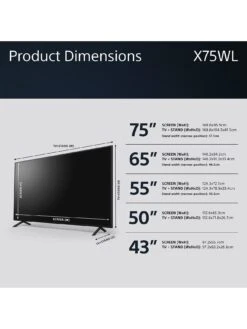 Sony KD65X75WLU, 65-inch, LED, 4K HDR, Google TV -Appliance Pro VJELH SQ5 0000000004 BLACK SLd1