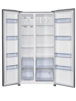 Swan SR156100I 91cm Wide, Total No Frost, American-Style Fridge Freezer - Inox -Appliance Pro VJW5F SQ3 0000003629 INOX SLd1