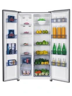 Swan SR156100I 91cm Wide, Total No Frost, American-Style Fridge Freezer - Inox -Appliance Pro VJW5F SQ4 0000003629 INOX SLd2