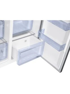 Swan SR156100I 91cm Wide, Total No Frost, American-Style Fridge Freezer - Inox -Appliance Pro VJW5F SQ5 0000003629 INOX SLd3