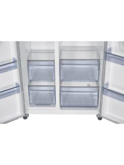 Swan SR156110I 91cm Wide, Total No Frost, American Style Fridge Freezer With Water Dispenser - Inox -Appliance Pro VJW5H SQ5 0000003629 INOX SLd3