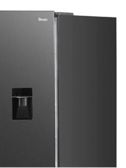 Swan SR156110I 91cm Wide, Total No Frost, American Style Fridge Freezer With Water Dispenser - Inox -Appliance Pro VJW5H SQ6 0000003629 INOX SLd4