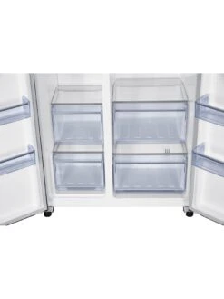 Swan SR156110DI 91cm Wide, Total No Frost, American -Style Fridge Freezer With Water Dispenser - Dark Inox -Appliance Pro VJW5I SQ5 0000000099 N A SLd3