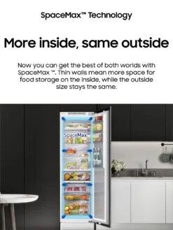 Samsung BRZ22600EWW/EU Built-in One Door Freezer With SpaceMax Technology - White -Appliance Pro VK3GN SQ4 0000000013 WHITE SLd2