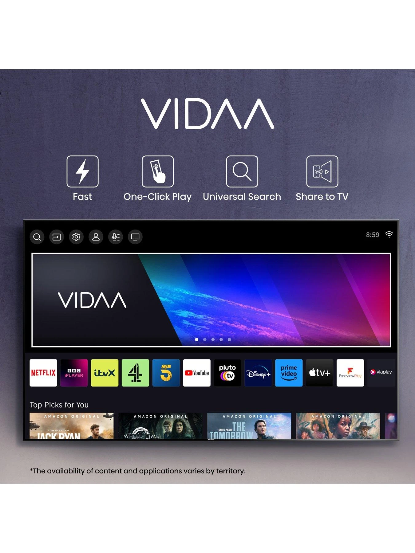 Hisense 43E7KQTUK, 43 Inch, QLED, 4K Ultra HD, Smart TV 6 Hisense 43E7KQTUK, 43 Inch, QLED, 4K Ultra HD, Smart TV - Image 4