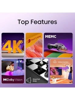 Hisense 65A6KTUK, 65 Inch, 4K Ultra HD, Smart TV -Appliance Pro VKT1J SQ5 0000000004 BLACK SLd1