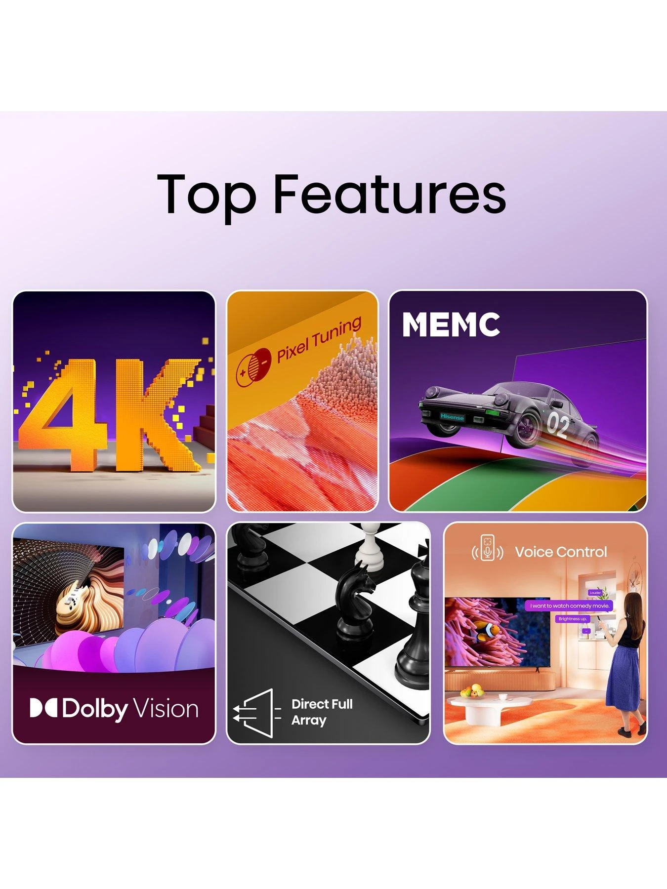 Hisense 43A6KTUK, 43 Inch, 4K Ultra HD, Smart TV 7 Hisense 43A6KTUK, 43 Inch, 4K Ultra HD, Smart TV - Image 5