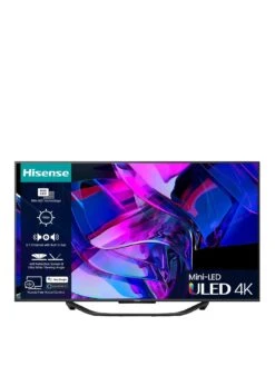 Hisense 65U7KQTUK, 65 Inch, 4K Ultra HD HDR, Mini-LED, Smart TV