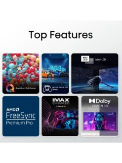 Hisense 65U7KQTUK, 65 Inch, 4K Ultra HD HDR, Mini-LED, Smart TV -Appliance Pro VKT1W SQ5 0000000004 BLACK SLd1