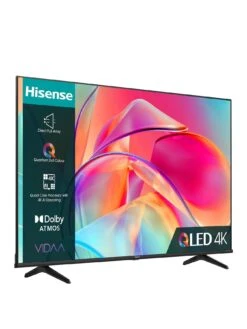 Hisense 65E7KQTUK, 65-inch, QLED, 4K Ultra HD, Smart TV -Appliance Pro VKT24 SQ2 0000000004 BLACK SLb