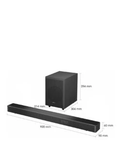 Hisense AX3120G 3.1.2 Channel 360W Dolby Atmos Soundbar With Wireless Subwoofer And Up Firing Speakers -Appliance Pro VKT26 SQ3 0000000004 BLACK SLa