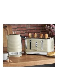 Russell Hobbs Inspire Cream Kettle & Toaster Bundle