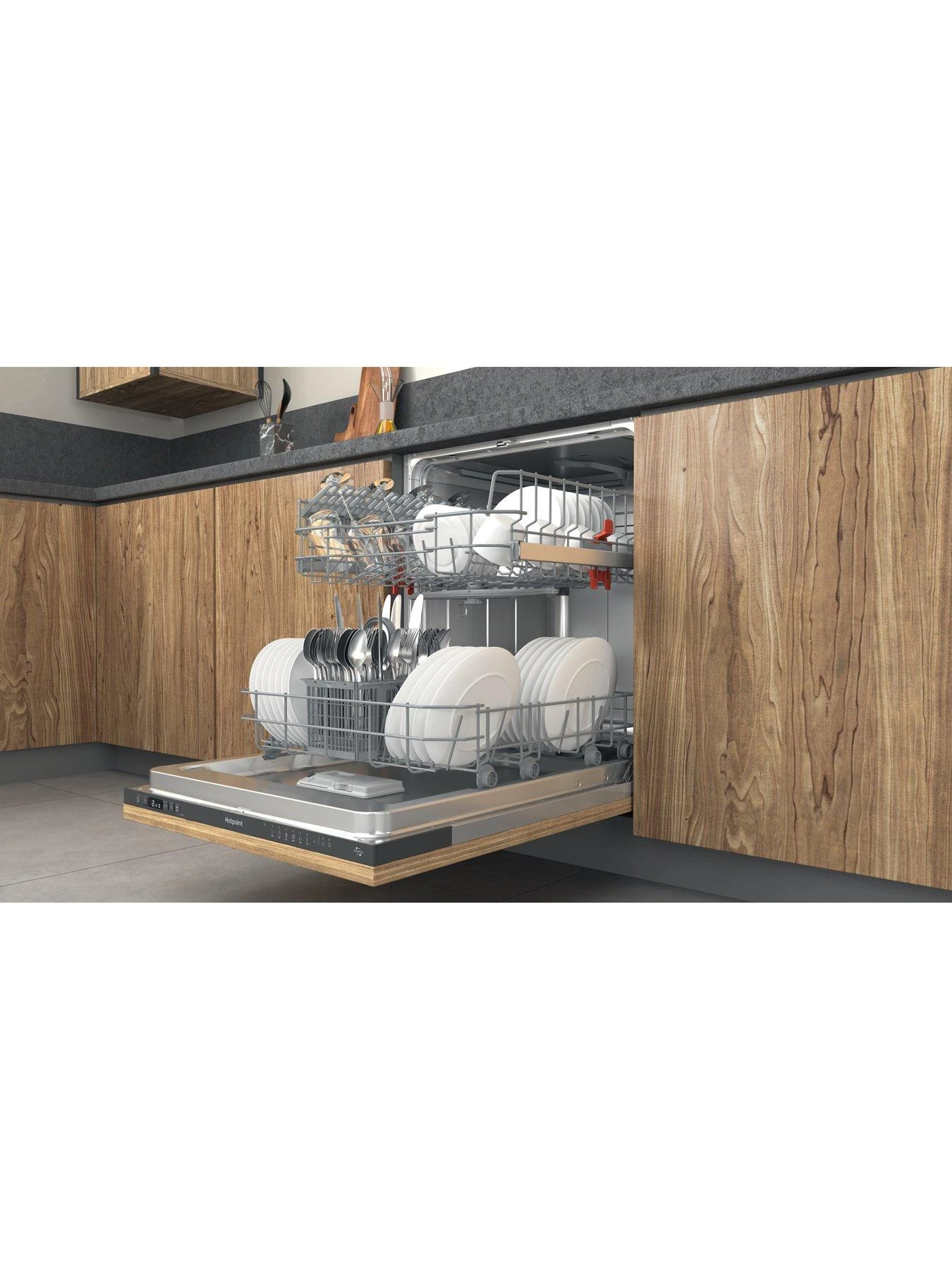 Hotpoint H2IHD526 Fullsize 14 Place Setting Integrated Dishwasher 6 Hotpoint H2IHD526 Fullsize 14 Place Setting Integrated Dishwasher - Image 4