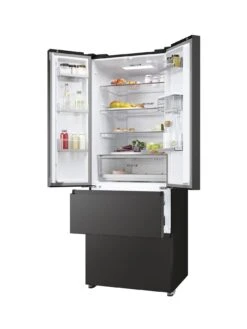 Haier HFR5719EWPB Non-Plumbed Total No Frost American Fridge Freezer With Water Dispenser, E Rated - Slate Black -Appliance Pro VLT8P SQ3 0000000004 BLACK SLd1