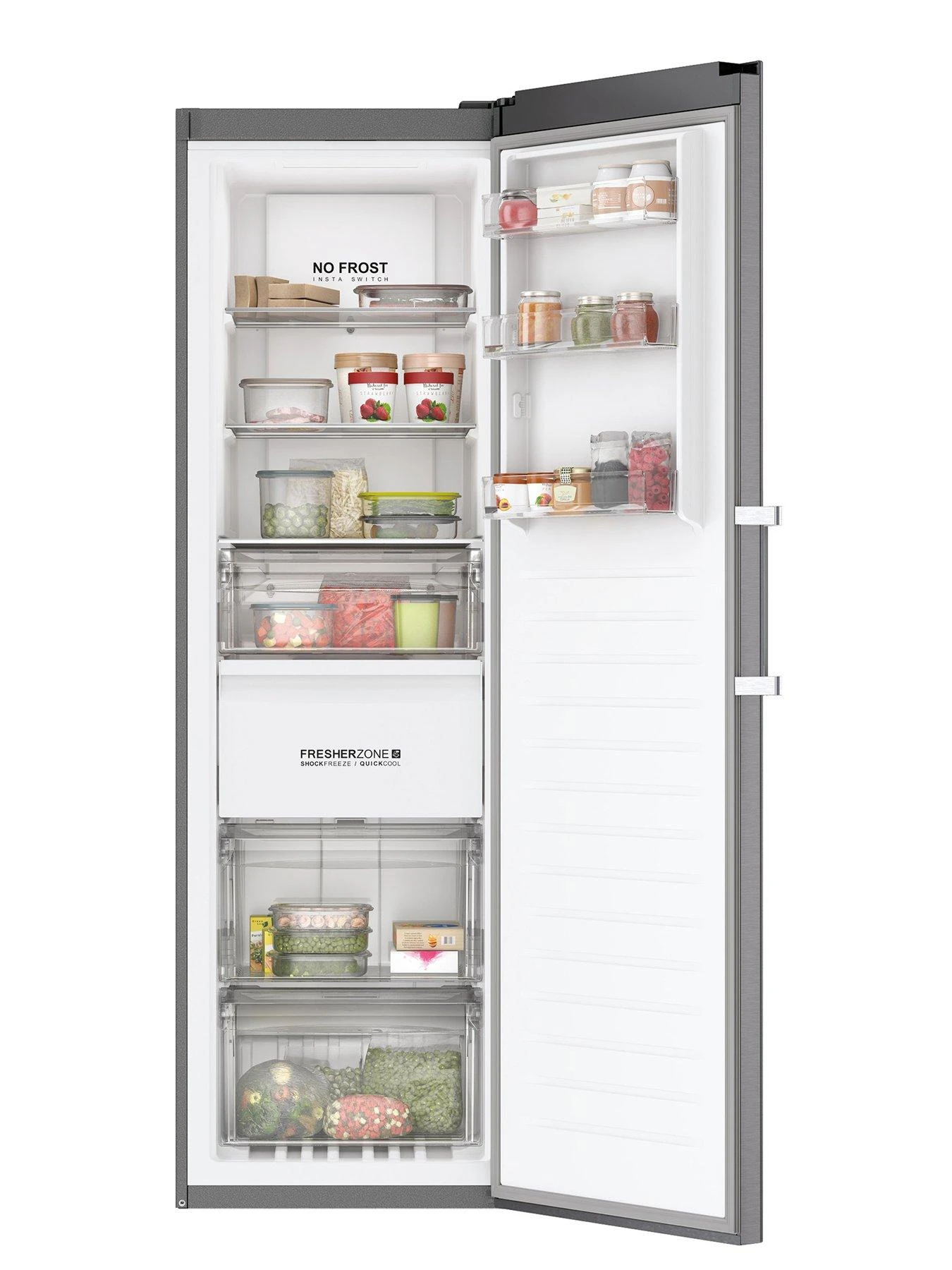 Haier H3F330SEH1 Frost-Free Upright Freezer, E Rated - Stainless Steel 4 Haier H3F330SEH1 Frost-Free Upright Freezer, E Rated - Stainless Steel - Image 2