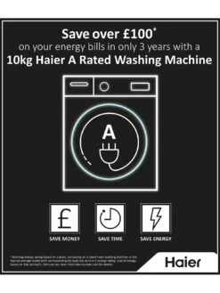 Haier I-Pro Series 5 HW90-B14959S8U1 9kg Wash, 1400 Rpm Spin Washing Machine, WiFi, A Rated - Graphite -Appliance Pro VLTCE SQ5 0000000527 GRAPHITE SLd3