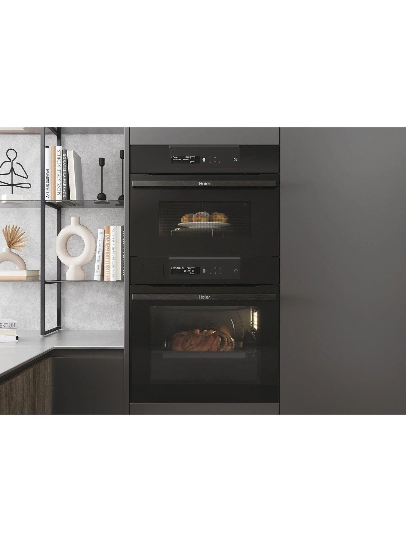 Haier HWO45NB2B0B1 34-Litre I-Message Series 2 Built-in Combi Microwave With Grill, 900W - Black 7 Haier HWO45NB2B0B1 34-Litre I-Message Series 2 Built-in Combi Microwave With Grill, 900W - Black - Image 5