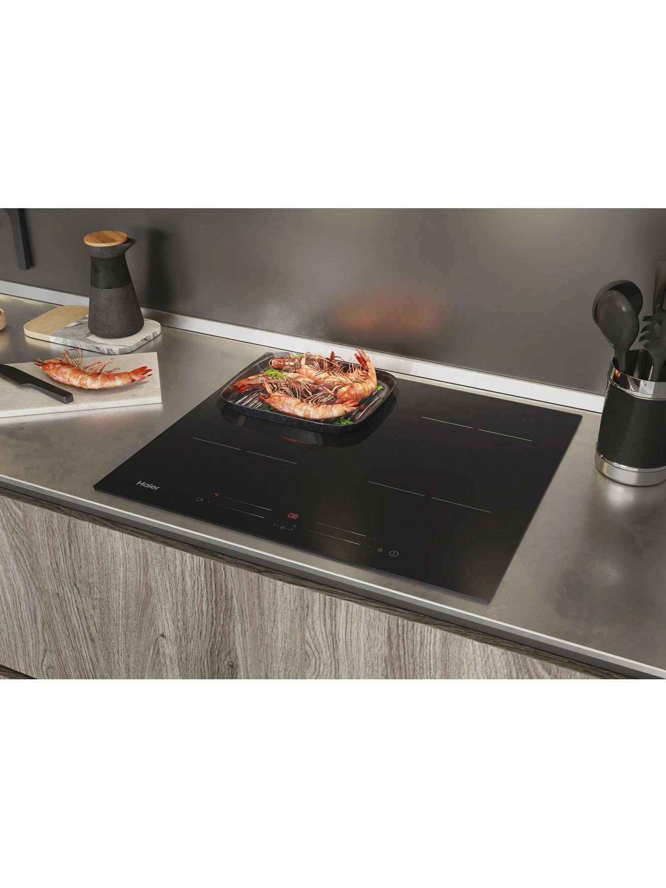 Haier Series 4 HAISJ64MC 59cm Wide Induction Hob, 4 Cooking Zones - Black 7 Haier Series 4 HAISJ64MC 59cm Wide Induction Hob, 4 Cooking Zones - Black - Image 5