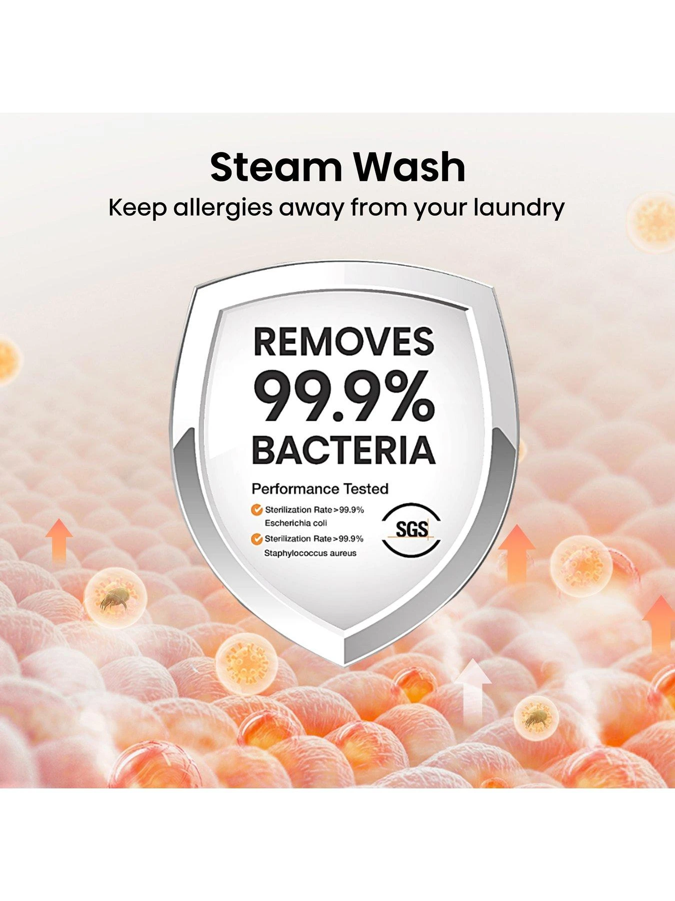 Hisense 5S Series WD5S1045BW 10.5KG 1400rpm Auto Dosing Freestanding Washer Dryer - White 7 Hisense 5S Series WD5S1045BW 10.5KG 1400rpm Auto Dosing Freestanding Washer Dryer - White - Image 5