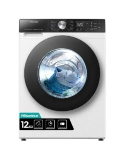 Hisense 5S Series WF5S1245BW 12KG 1400rpm Auto Dosing Freestanding Washing Machine - White