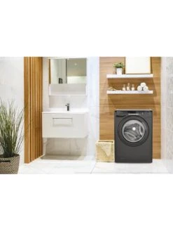 Candy Ultra HCU14102DWBBE-80 10kg Load, 1400 Spin Freestanding Washing Machine - Black -Appliance Pro VMKIO SQ6 0000000004 BLACK SLd4