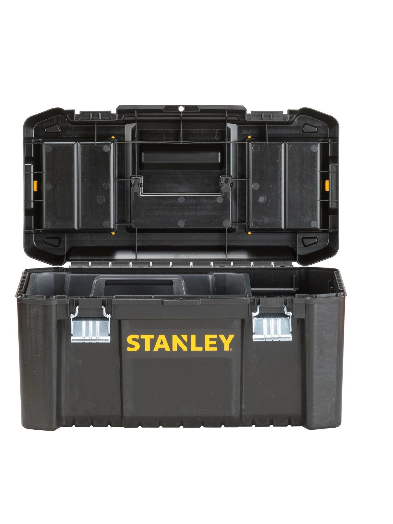 Stanley FatMax STST1-75521 Essential 19-inch Toolbox With Metal Latches - Black/Yellow 4 Stanley FatMax STST1-75521 Essential 19-inch Toolbox With Metal Latches - Black/Yellow - Image 2