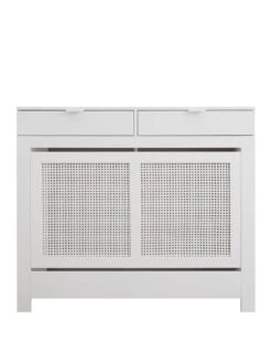 Lloyd Pascal Caspian White Medium Rad Cover With 2 Drawer 9 Lloyd Pascal Caspian White Medium Rad Cover With 2 Drawer -Appliance Pro VND4C SQ2 0000000013 WHITE SLf