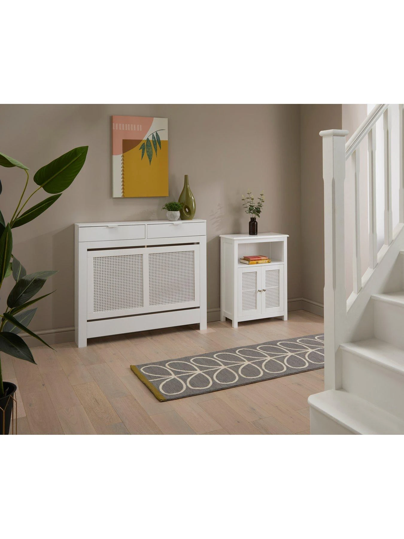 Lloyd Pascal Caspian White Medium Rad Cover With 2 Drawer 5 Lloyd Pascal Caspian White Medium Rad Cover With 2 Drawer - Image 3