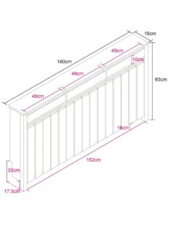 Lloyd Pascal Linley Large Radiator Cover With 2 Drawers -Appliance Pro VND4G SQ6 0000000143 BROWN SLd3