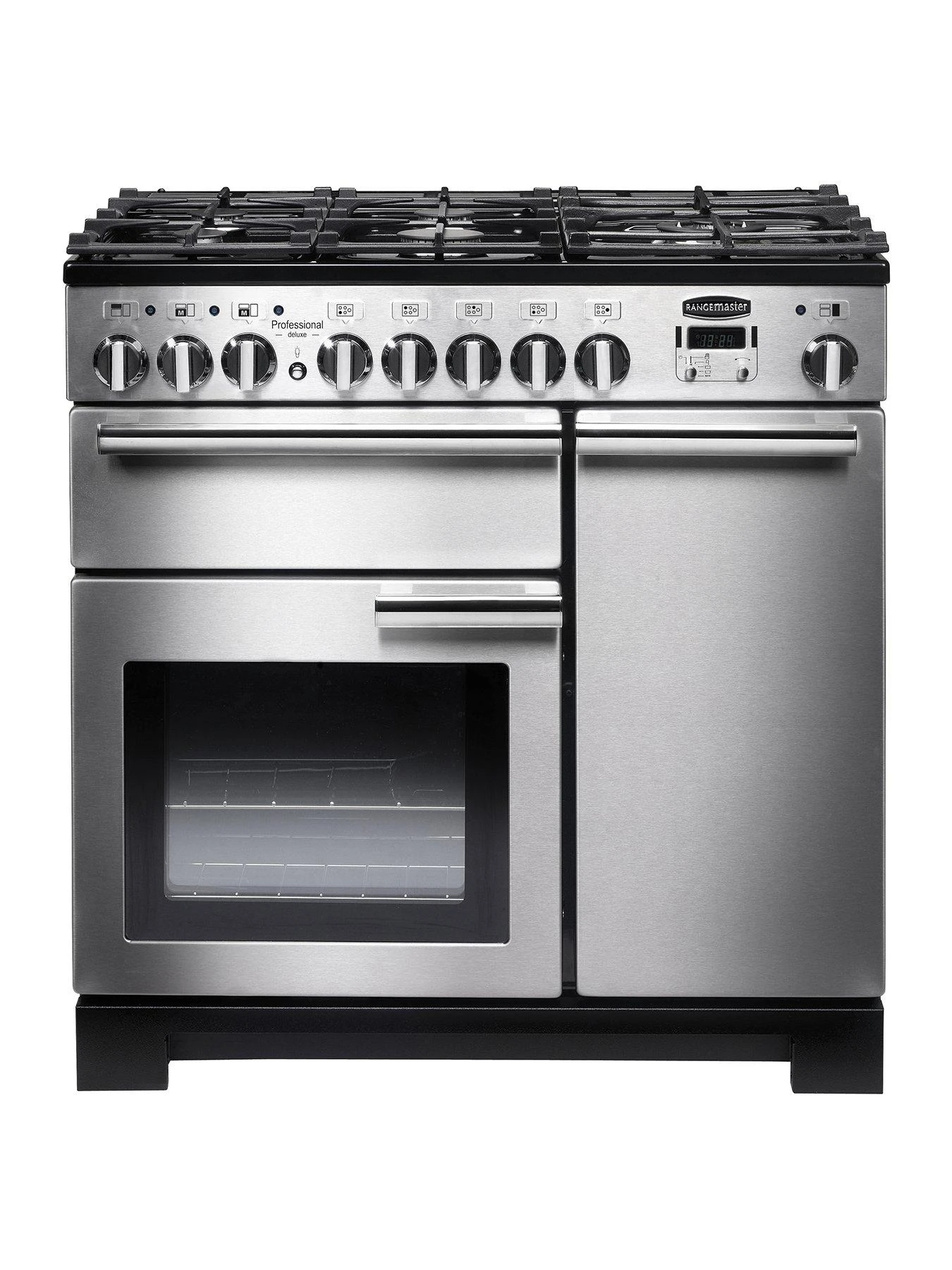 Rangemaster Professional Deluxe PDL90DFFSS/C 90cm Wide Dual Fuel Range Cooker - Stainless Steel - A/A Rated 3 Rangemaster Professional Deluxe PDL90DFFSS/C 90cm Wide Dual Fuel Range Cooker - Stainless Steel - A/A Rated