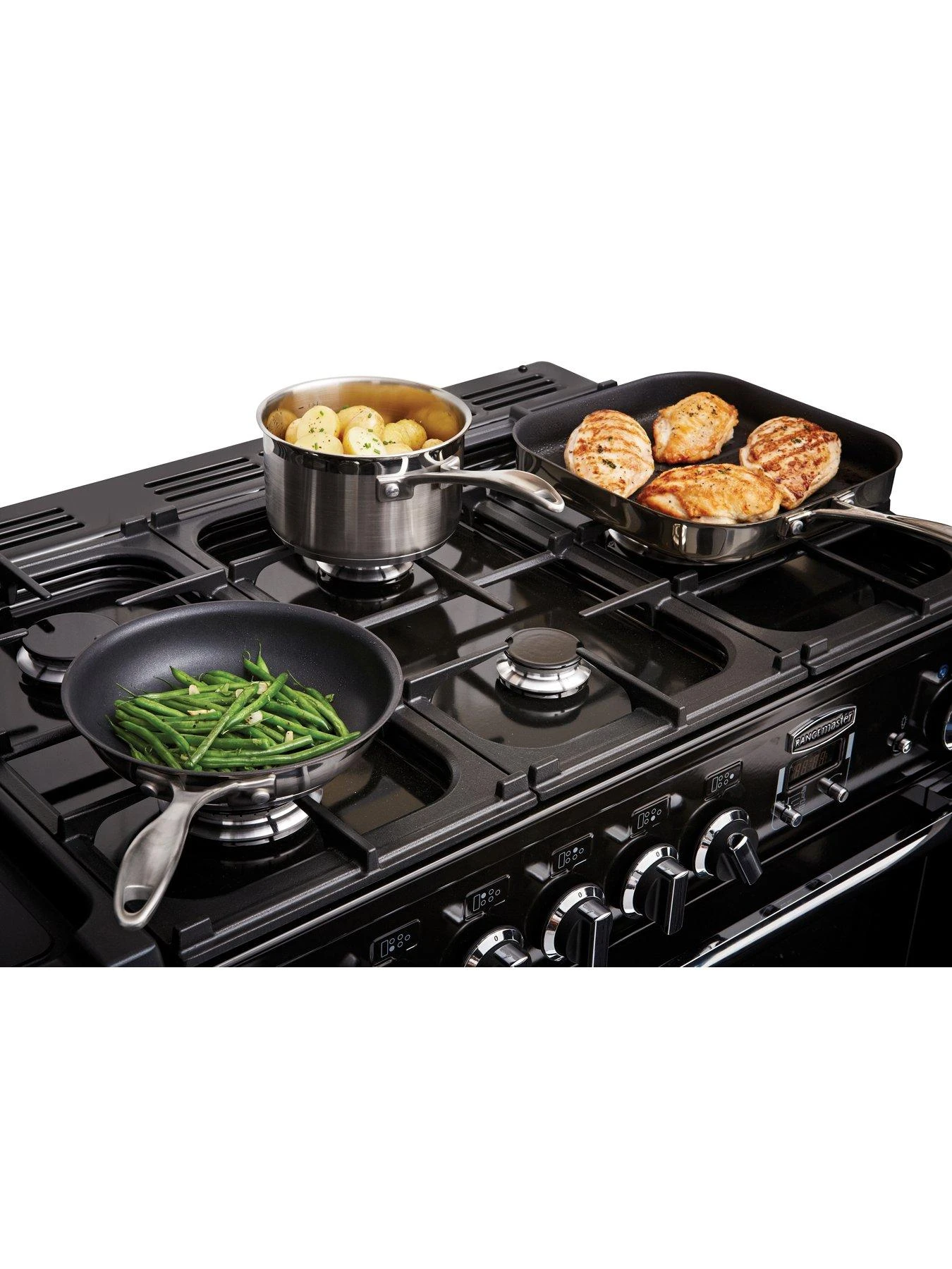 Rangemaster Professional Deluxe PDL110DFFSL/C 110cm Dual Fuel Range Cooker - Slate - A/A Rated 6 Rangemaster Professional Deluxe PDL110DFFSL/C 110cm Dual Fuel Range Cooker - Slate - A/A Rated - Image 4