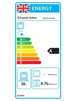 Russell Hobbs RHFEO7004SS Stainless Steel 70L Built In Electric Fan Oven -Appliance Pro VOQK4 SQ7 0000000166 STAINLESS STEEL ICf