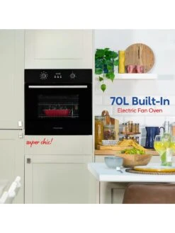 Russell Hobbs RHEO7005B 70L BUILT IN MULTIFUNCTIONAL ELECTRIC FAN OVEN Black 11 Russell Hobbs RHEO7005B 70L BUILT IN MULTIFUNCTIONAL ELECTRIC FAN OVEN Black -Appliance Pro VOQK5 SQ3 0000000004 BLACK SLd1
