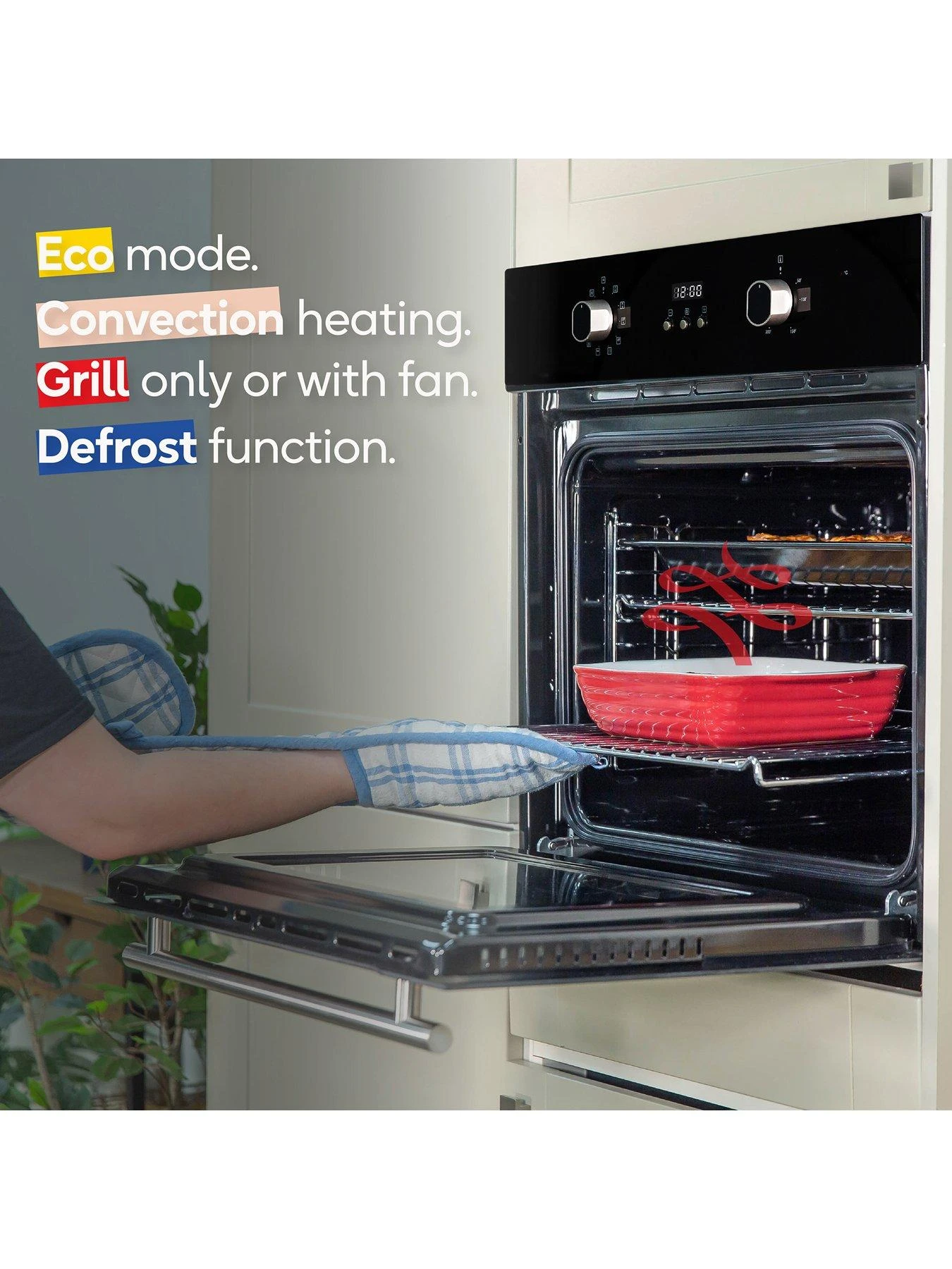 Russell Hobbs RHEO7005B 70L BUILT IN MULTIFUNCTIONAL ELECTRIC FAN OVEN Black 8 Russell Hobbs RHEO7005B 70L BUILT IN MULTIFUNCTIONAL ELECTRIC FAN OVEN Black - Image 6