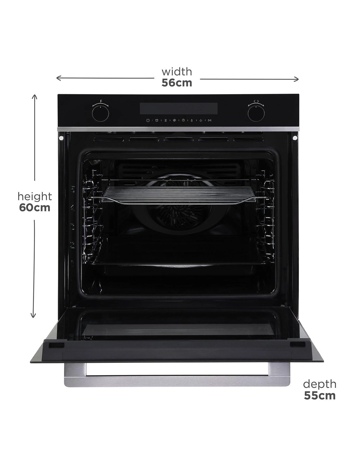 Russell Hobbs MIDNIGHT RHEO7201DS BUILT-IN MULTI-FUNCTIONAL ELECTRIC FAN OVEN Dark Steel 4 Russell Hobbs MIDNIGHT RHEO7201DS BUILT-IN MULTI-FUNCTIONAL ELECTRIC FAN OVEN Dark Steel - Image 2