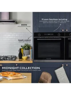 Russell Hobbs MIDNIGHT RHMEO7202DS BUILT-IN ELECTRIC FAN OVEN AND MICROWAVE Dark Steel 10 Russell Hobbs MIDNIGHT RHMEO7202DS BUILT-IN ELECTRIC FAN OVEN AND MICROWAVE Dark Steel -Appliance Pro VOQK8 SQ3 0000000946 DARK STEEL SLd1