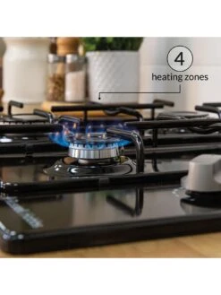 Russell Hobbs RH60GH401B 60cm 4 Burner Gas Hob - Black 14 Russell Hobbs RH60GH401B 60cm 4 Burner Gas Hob - Black -Appliance Pro VOQKI SQ5 0000000004 BLACK SLd3