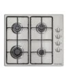Russell Hobbs RH60GH401SS 59CM WIDE 4-BURNER STAINLESS STEEL GAS HOB Stainless Steel -Appliance Pro VOQKJ SQ1 0000000166 STAINLESS STEEL SLf
