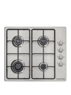 Russell Hobbs RH60GH401SS 59CM WIDE 4-BURNER STAINLESS STEEL GAS HOB Stainless Steel